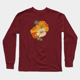 70s Retro Floral Long Sleeve T-Shirt